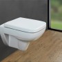 Wenko WC-Sitz Exclusive für Geberit Renova Plan, weißer Duroplast mit Absenkautomatik.