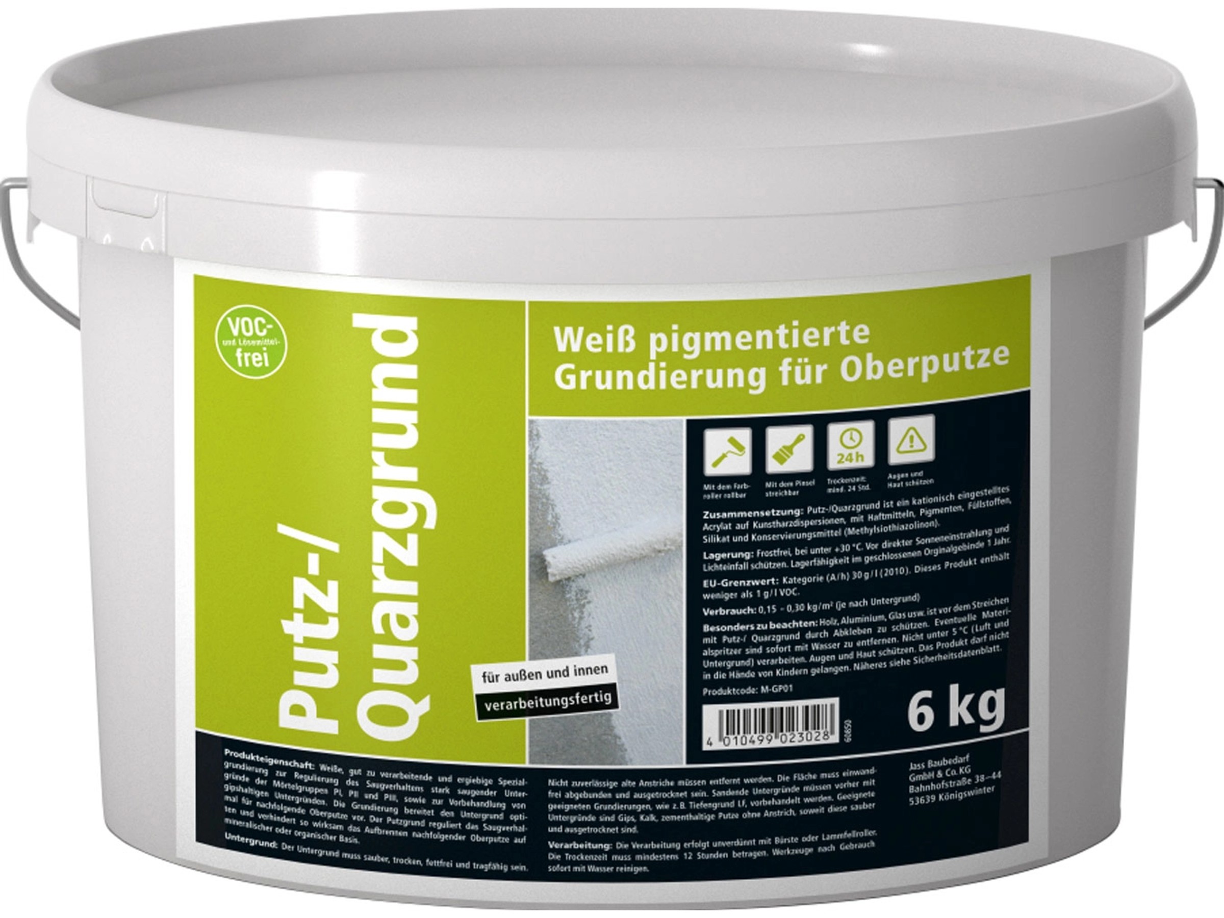 BEHA Putzhaftgrund – Weißer Quarzgrund Zum Grundieren Von Wänden, Ideal Für Putz & Mehr