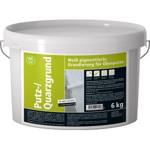 Eimer Putz- und Quarzgrund, 6 kg, weiße Grundierung für Oberputz, für innen und außen.