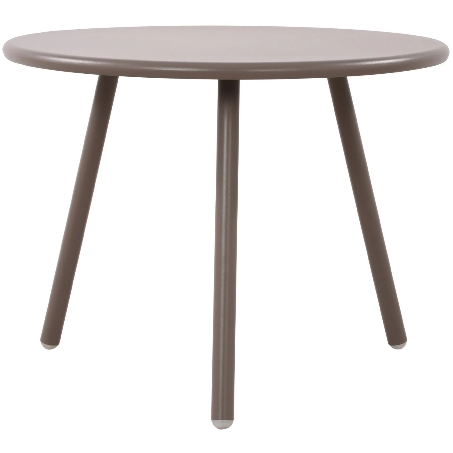 DELUKE Couchtisch NENIM Kunststoff Taupe 60x60x45cm Sofatisch Rund Beistelltisch Wohnzimmertisch Klein