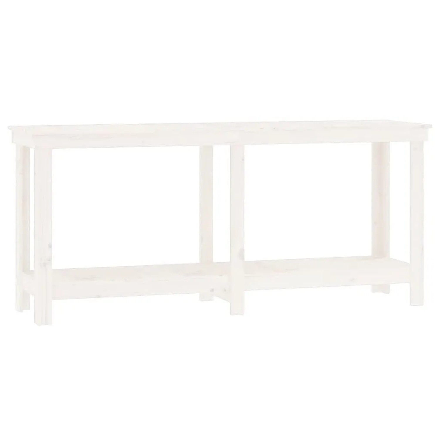 vidaXL Werkbank Weiß 180x50x80 cm Massivholz Kiefer 822512