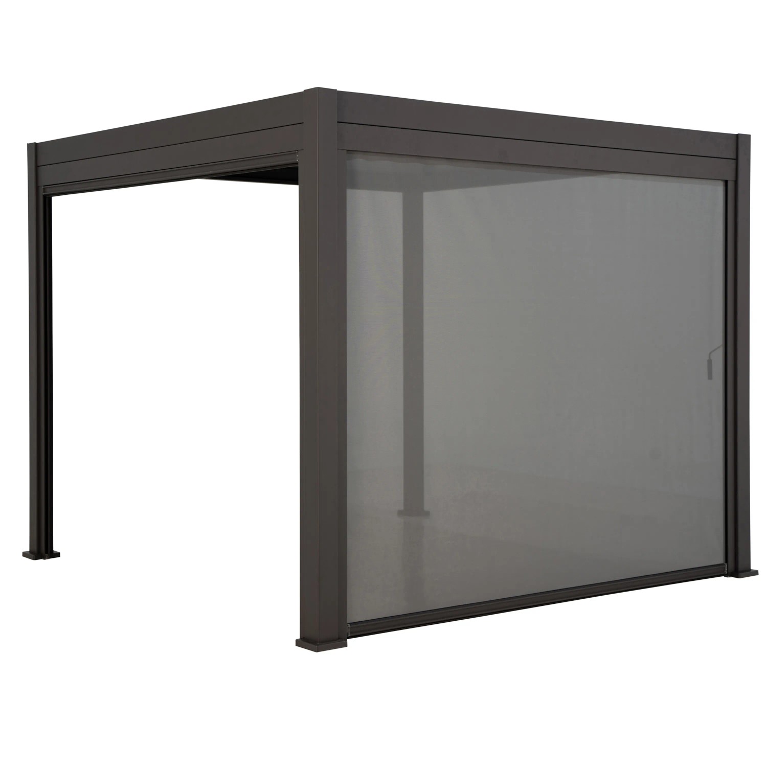 Sonnenrollo Mirador 3,6m in Anthrazit für Terrassenüberdachung, Textilrollo zum Schutz vor Sonne.