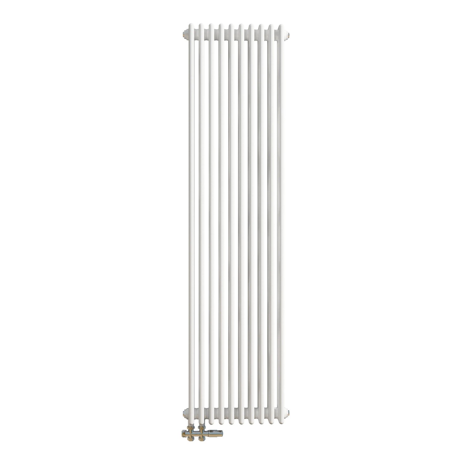 Duschparadies 3 Säulen Traditioneller Heizkörper in Gusseisen-Optik 1800x470mm 1945W für Warmwasserbetrieb Weiß