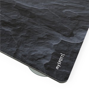 Myspotti Mini-Spritzschutzplatte in Schieferoptik, 59x41 cm, für die Küche.