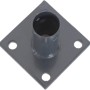 Anthrazit Bodenplatte 10x10 cm für Rundpfostenaufnahme, Zubehör für Zaunbau.
