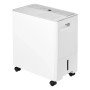 Weißer Comfee Luftentfeuchter MDDA-30DEN7-SD mit Rollen und Wassertank.