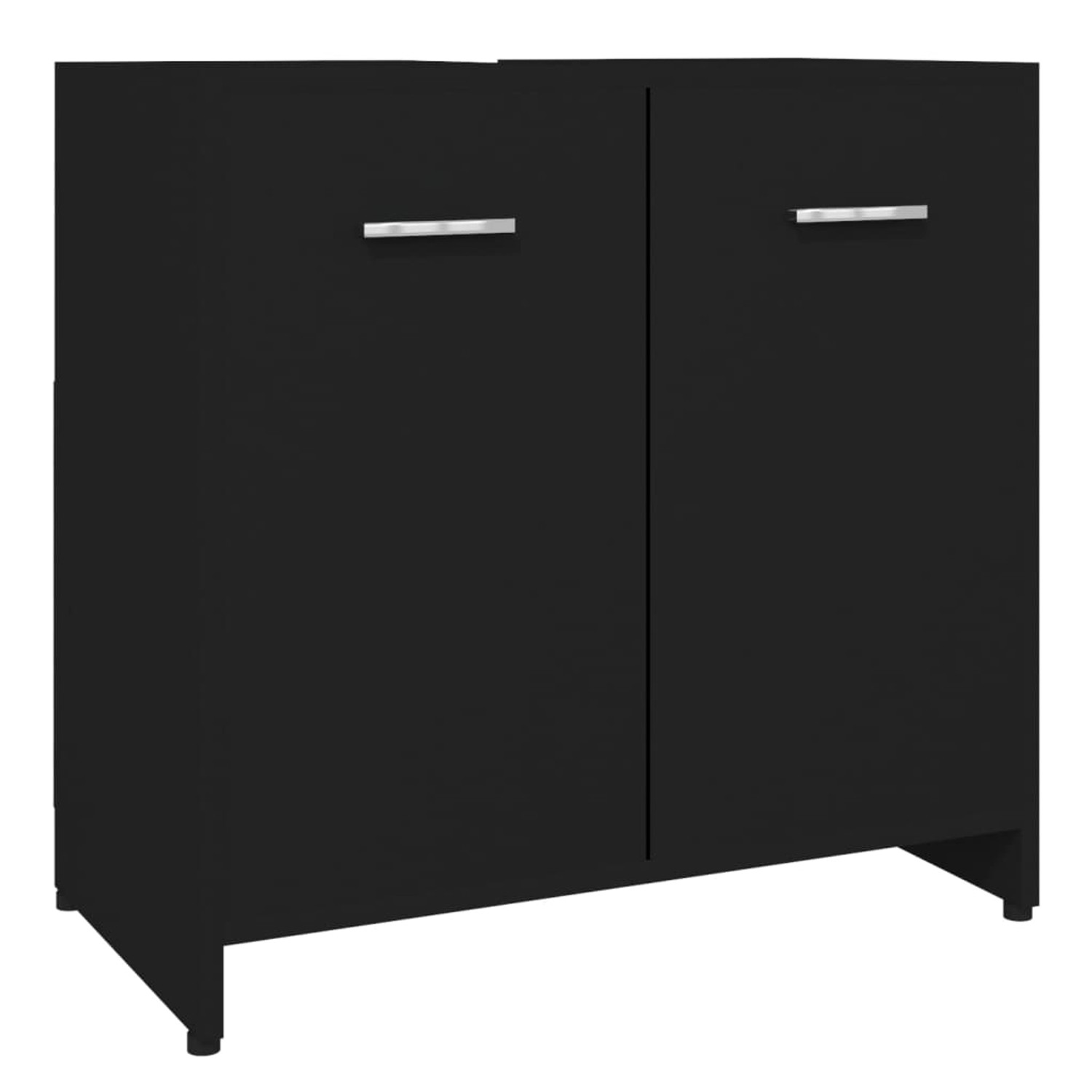 vidaXL Badezimmerschrank Schwarz 60x33x61 cm Holzwerkstoff Modell 1 günstig online kaufen