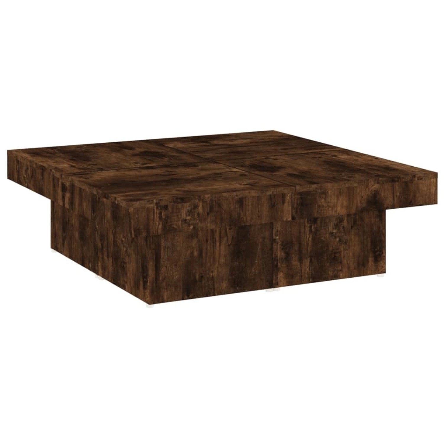 vidaXL Couchtisch Räuchereiche 90x90x28 cm Holzwerkstoff 826635