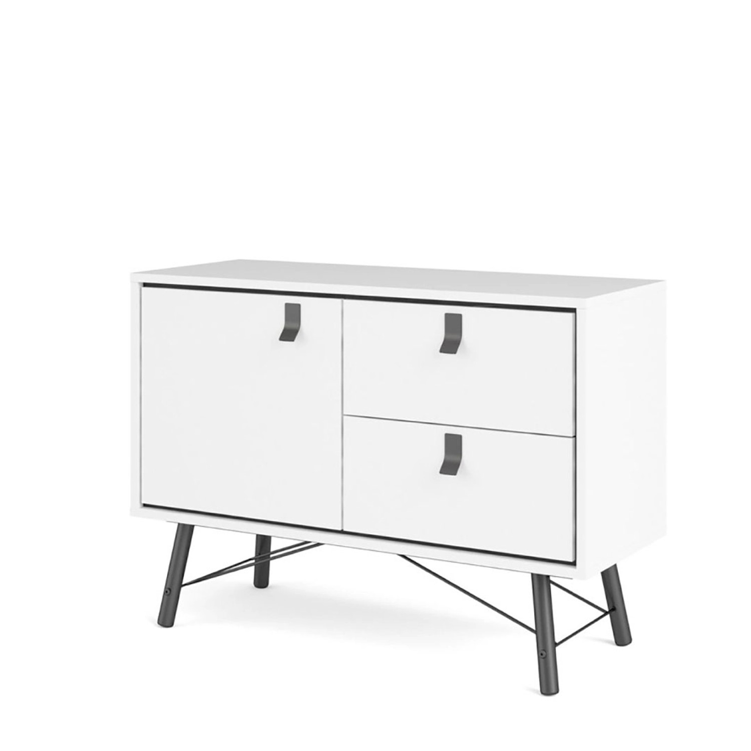 ebuy24 Rye Sideboard 1 Tür 2 Schubladen Mattweiss günstig online kaufen