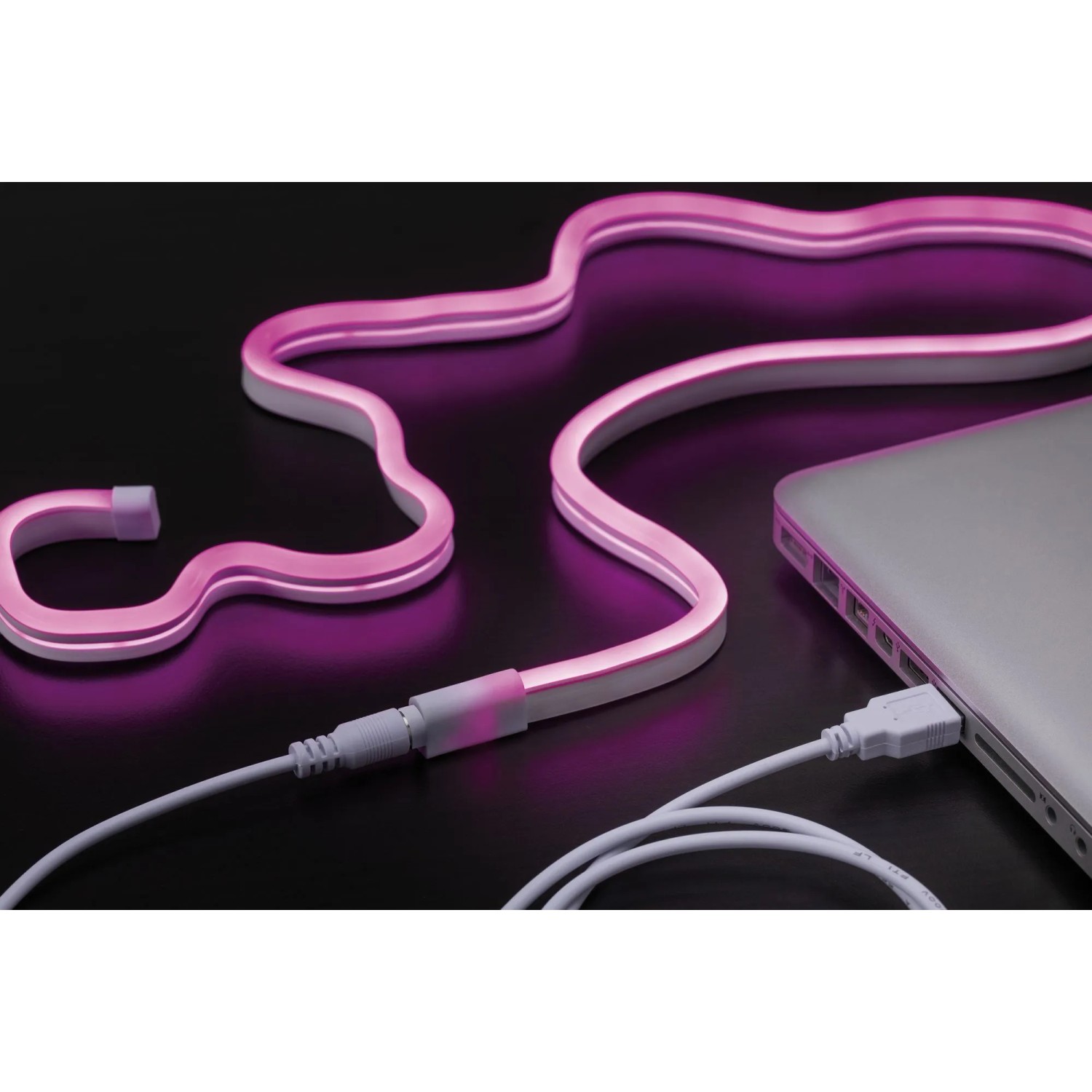 Paulmann LED Strip Neon Colorflex Grün, 1m, USB-Anschluss für stimmungsvolle Beleuchtung.