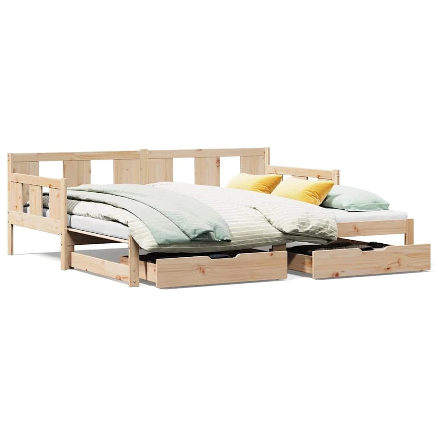 vidaXL Tagesbett Ausziehbar mit Schubladen ohne Matratze 90x190 cm 3302229 günstig online kaufen