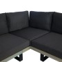 MCW Garten-Garnitur H54 4er-Set, graue Lounge-Gartenmöbel mit dunklen Polstern.