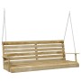 Holz Schaukelbank, imprägniert, mit Ketten zum Aufhängen. Hollywoodschaukel für Garten oder Terrasse.