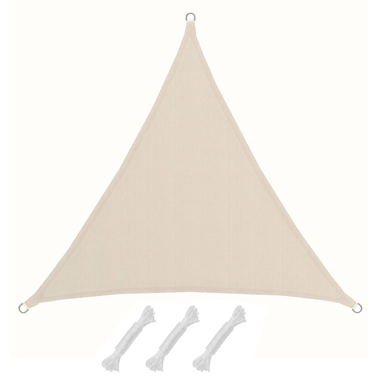 AMANKA Polyester Sonnensegel Wasserabweisend - 2 x 2 x 2 m Dreieck Beige