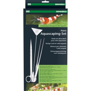 Nano Aquascaping-Set: Werkzeug-Set für Mini-Aquarien mit Schere, Spatel und Pinzette.
