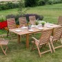 9-teiliges Gartenmöbel-Set Paraiba aus Akazienholz mit großem Ausziehtisch und 8 Stühlen.