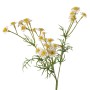 Boltze Stielblume Kamille, grüne Kunstpflanze mit weißen Blüten und gelber Mitte.