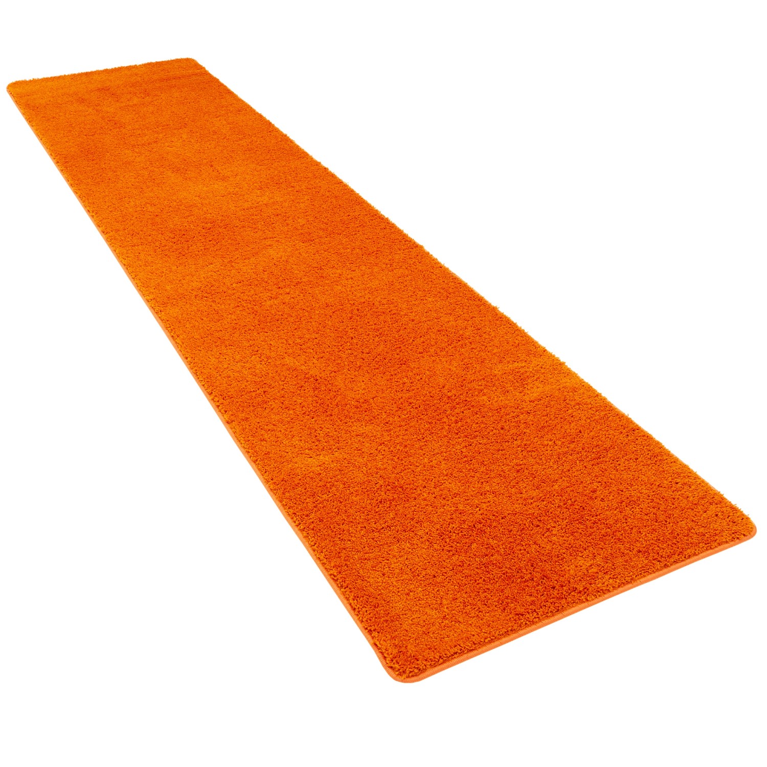 Snapstyle Hochflor Shaggy Läufer Teppich Palace Orange 100x100cm günstig online kaufen