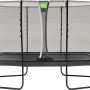 Rechteckiges, schwarzes EXIT Allure Classic Gartentrampolin mit Sicherheitsnetz.