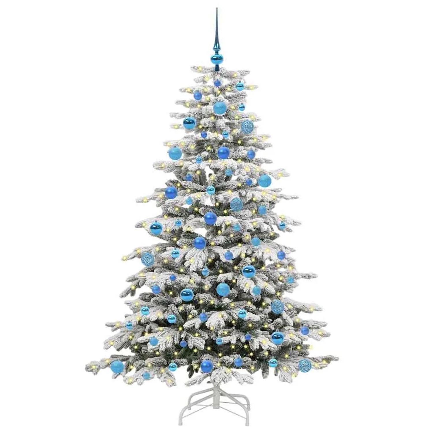 vidaXL Künstlicher Klappbarer Weihnachtsbaum Weiß 180 cm PE und PVC 3395647