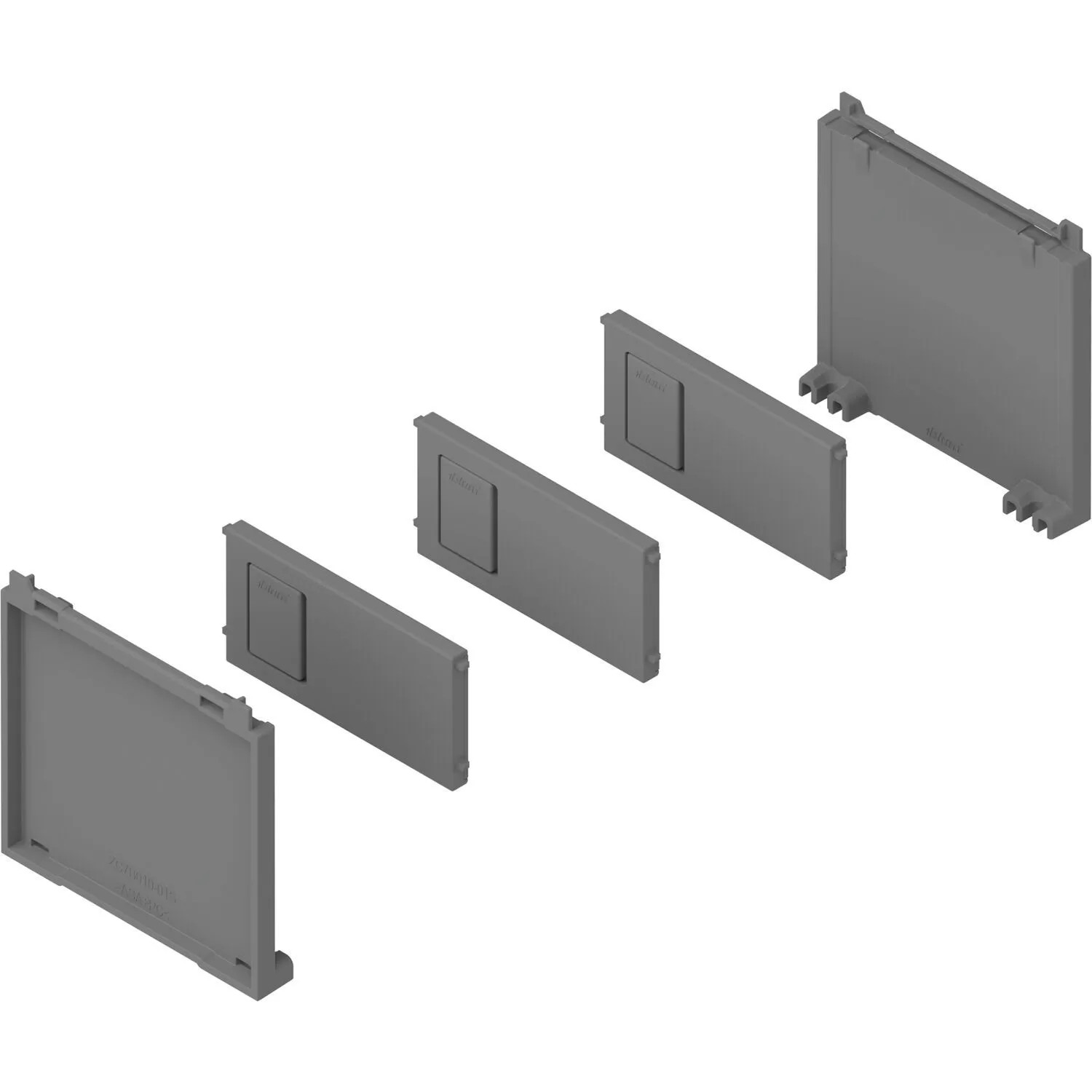 Blum Flascheneinsatz Ambia-Line für Schublade B 100 mm Kunststoff Indiumgrau Matt