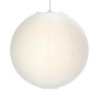 PR Home Haru Pendelleuchte: Runde Lampe aus Reispapier mit feinem Drahtmuster.