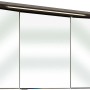 Pelipal Spiegelschrank Trentino, Graphit Struktur, 105 cm breit, mit drei Spiegeltüren und Kranzbeleuchtung.