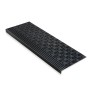 Schwarze Karat Gummi Stufenmatte Diamond 30x90 cm für Außentreppen, rutschfest und stoßdämpfend.