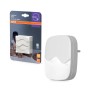Osram LED-Nachtlicht Lunetta Wave, weißes Steckdosenlicht mit Tag-/Nacht-Sensor.