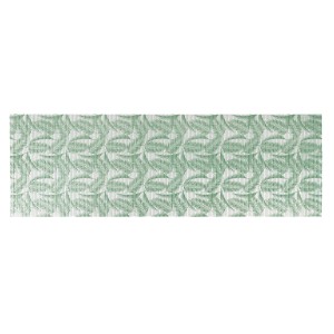 Mehrfarbige Wenko Badematte Palmillo, 65x200 cm, mit Blätter-Motiv für Bad und mehr.