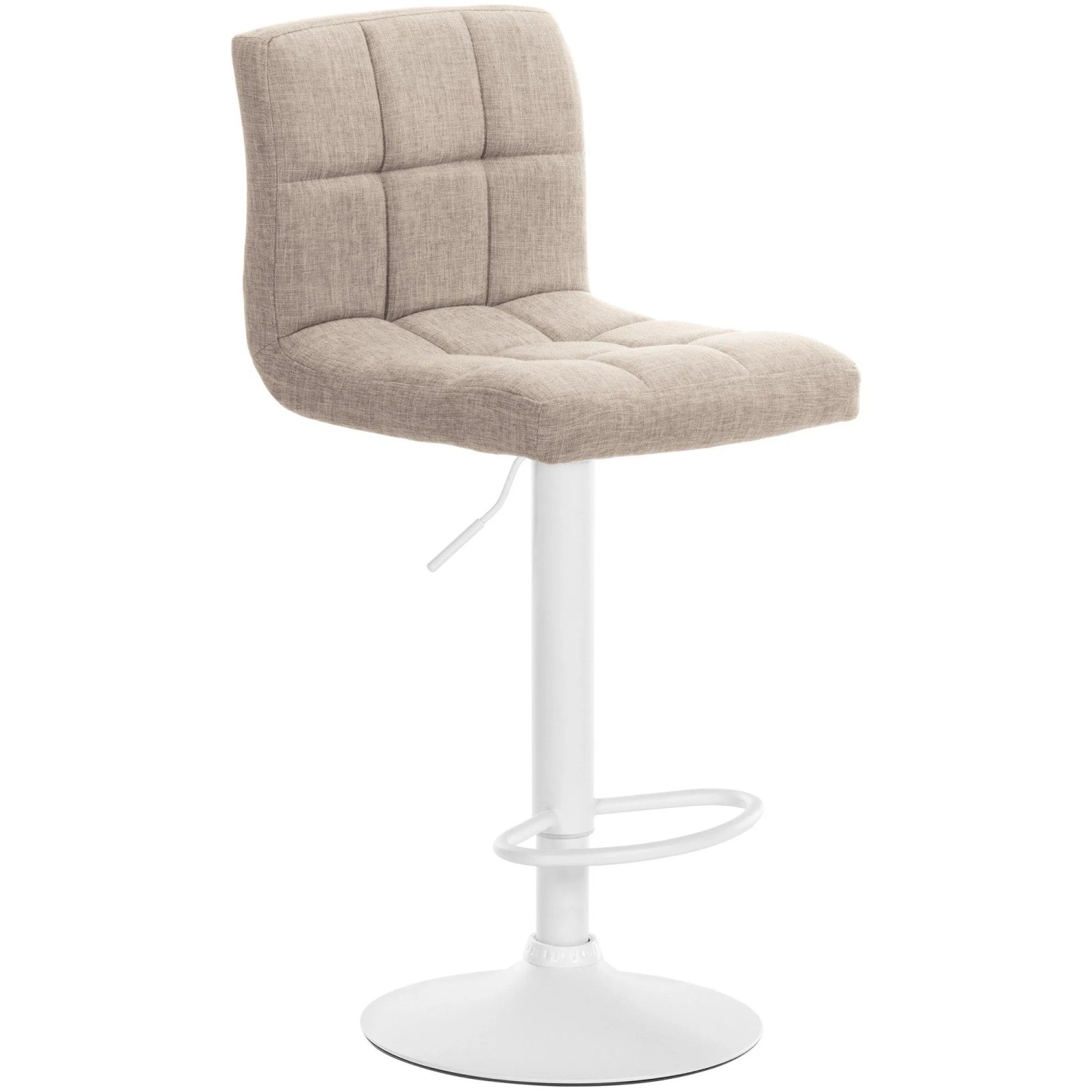 CLP Barhocker Calma Stoff Creme/Weiß