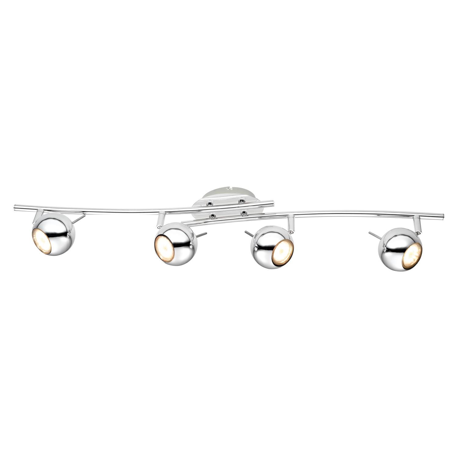 LED Spot Scordia 4er Chrom inkl. GU10 Leuchtmittel günstig online kaufen