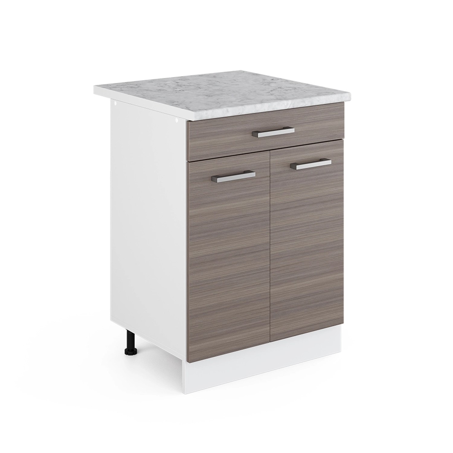 Thumbnail - Vicco Küchenunterschrank R-Line Edelgrau 60 cm mit Schublade AP Marmor