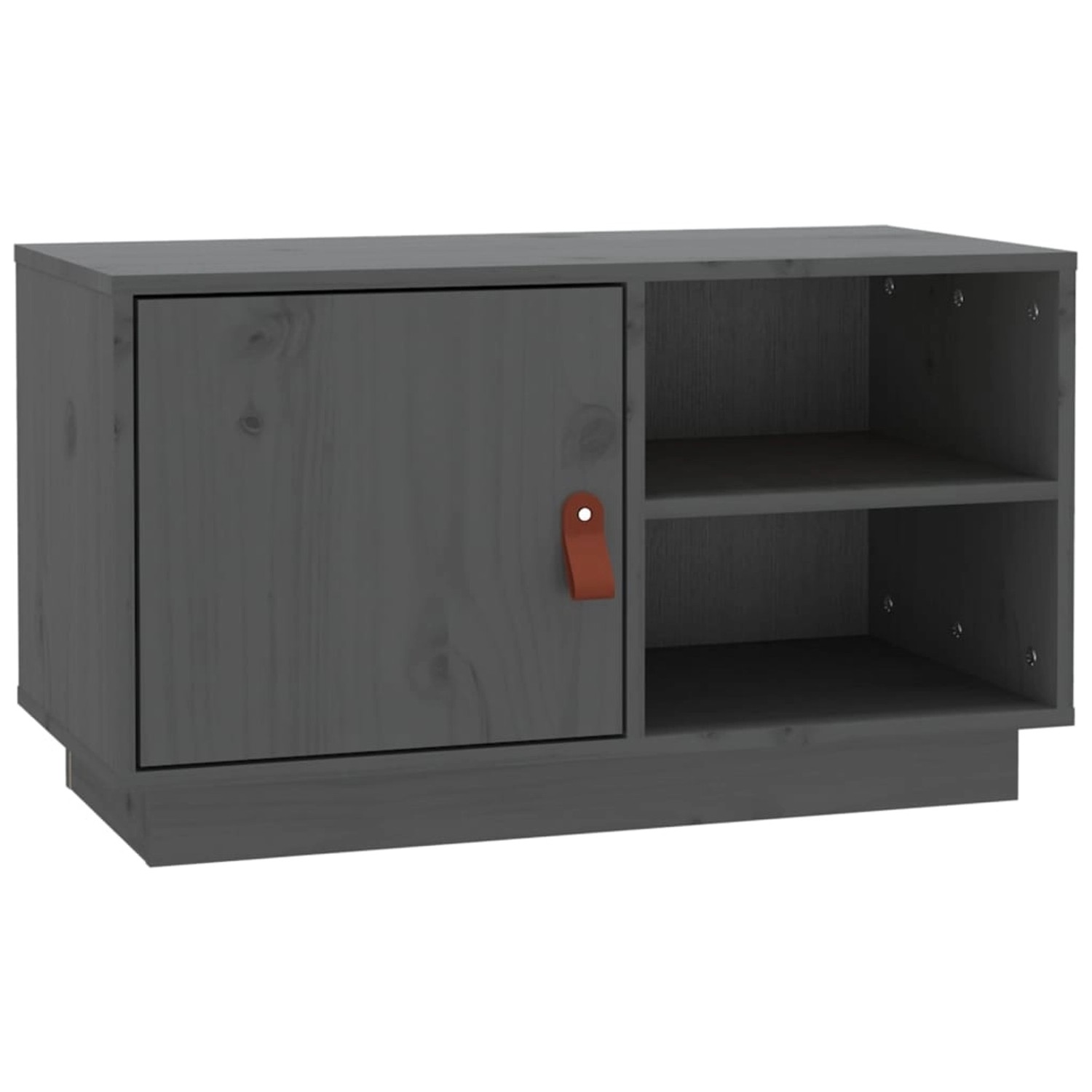 VidaXL TV-Schrank Grau 70x34x40 cm Massivholz Kiefür günstig online kaufen