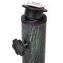 Detailaufnahme Sonnenschirmständer Gusseisen, schwarz-grün, mit Adapter für verschiedene Schirmstangendurchmesser.