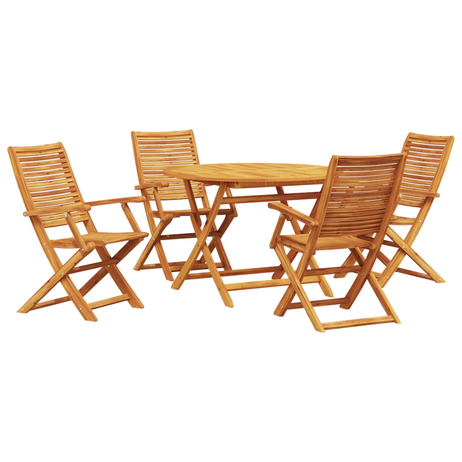 vidaXL 5-tlg Garten-Essgruppe Massivholz Akazie 3375709