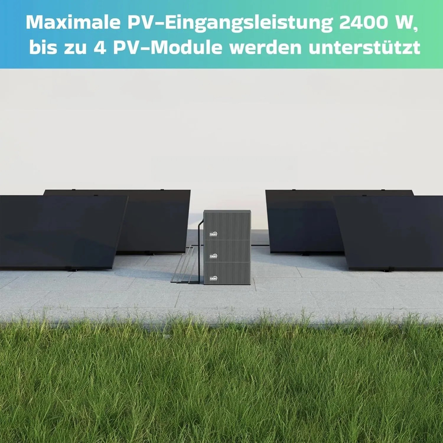 TSUN DCU2000Lite Balkonkraftwerk Speicher 2 kWh Plug und Play 2400 W PV-Eingang Dual MPPT 0 % MwSt_2