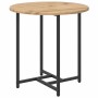 vidaXL Beistelltisch-Set, 2-teilig, Artisan Eiche/Schwarz, runde Tischplatte, Metallgestell.