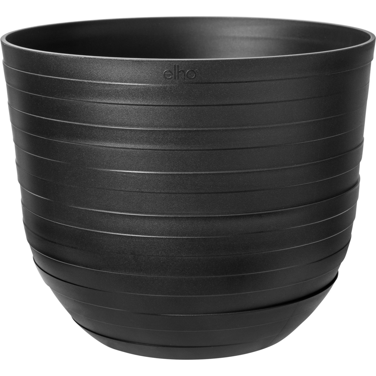 Elho Blumentopf Fuente Rings Ø 30 cm x 24 cm Onyx Schwarz günstig online kaufen