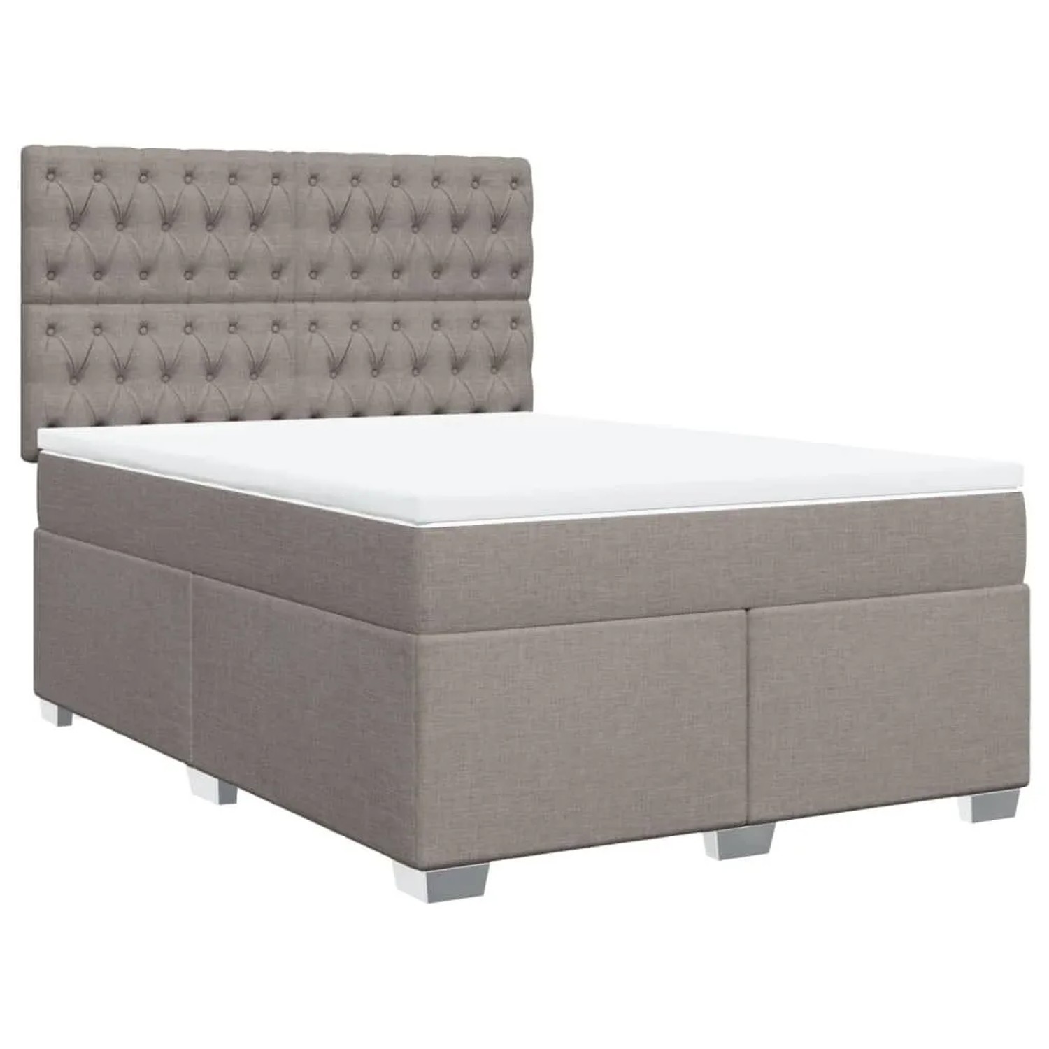 Thumbnail - vidaXL Boxspringbett mit Matratze Taupe 160x200 cm Stoff 3292850