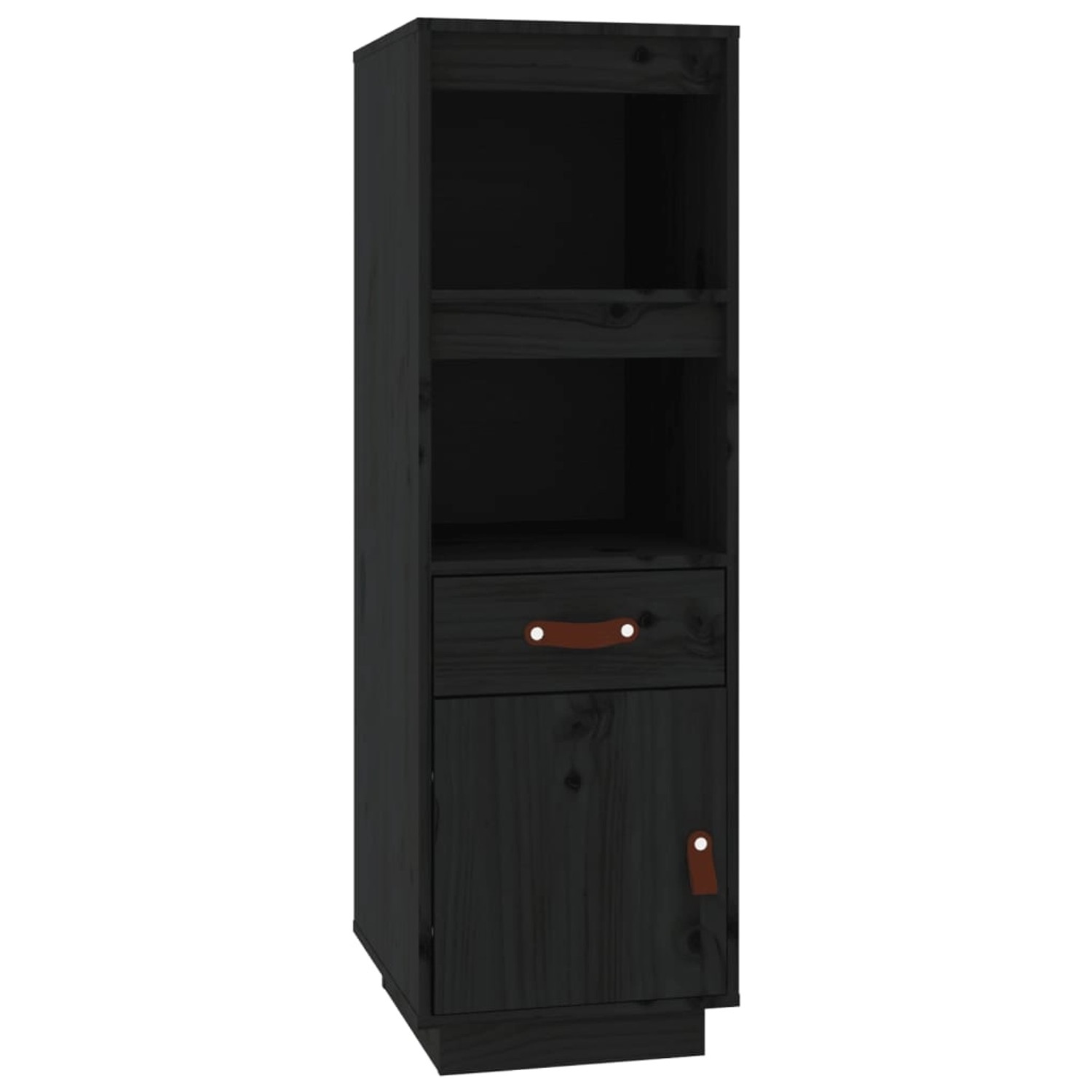 vidaXL Highboard Schwarz 34x40x108,5 cm Massivholz Kiefer 820156