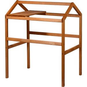 Dobar Pflanzturm-Aufsatz Kubus 2.0, hellbraun, mit Ablage für Holz-Hochbeet.