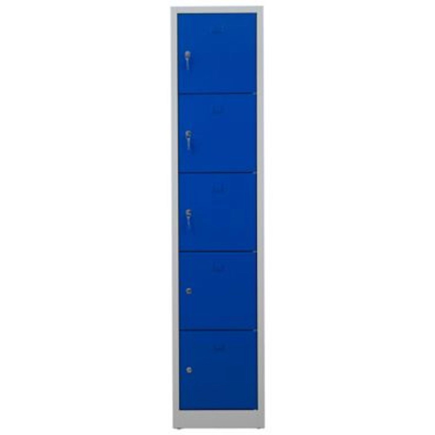 PROREGAL Schließfachschrank Falcon Small  HxBxT 190 x 41 x 45 cm Zylinderschloss Grau-Blau