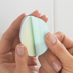 Wenko Turbo-Loc Wandhaken Adapter Uno Chrom, 2er-Pack. Klebepad wird entfernt.