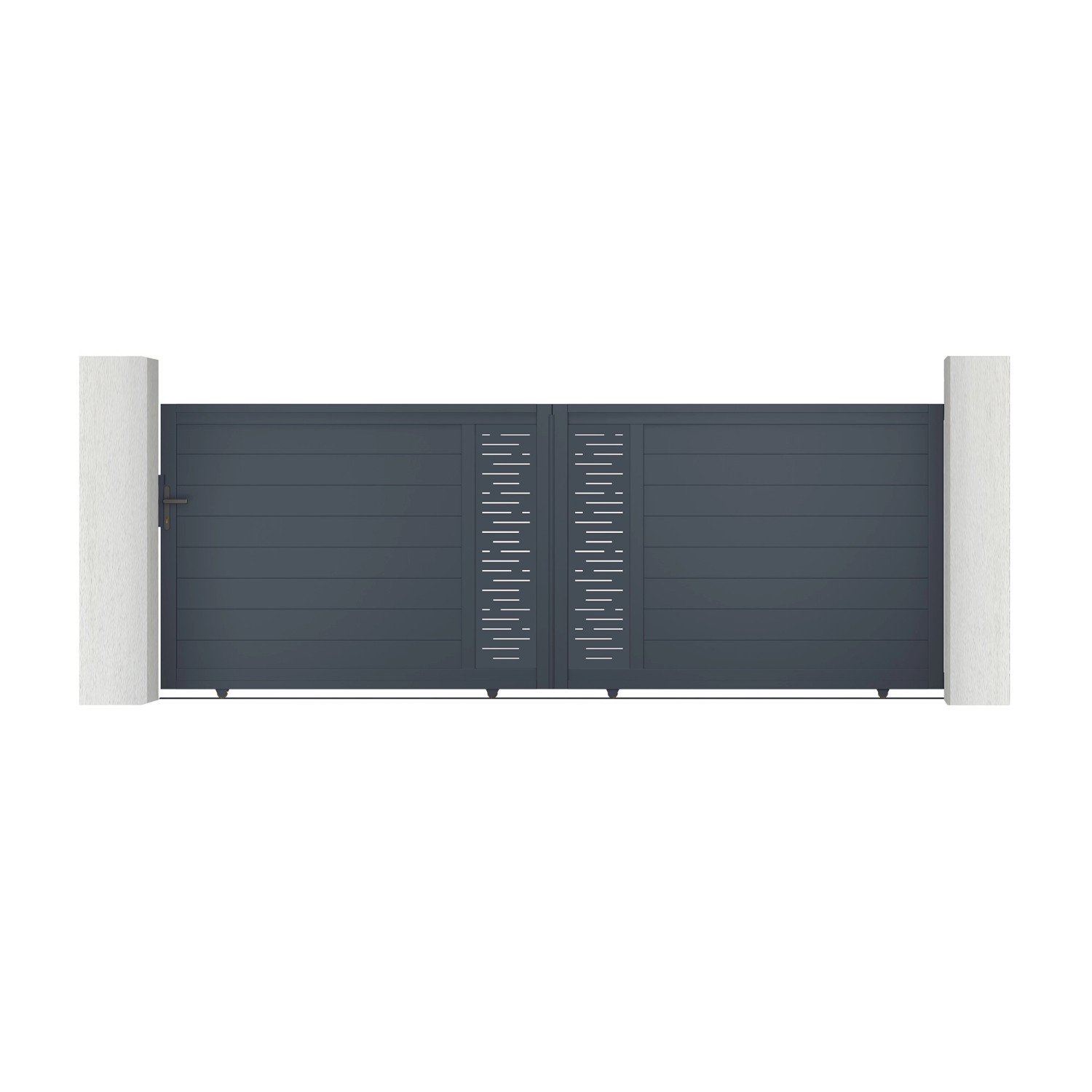 Casanoov Schiebetor 4M Arlberg H 140Cm & Gartentür 1M Arlberg H 140Cm Alumi günstig online kaufen