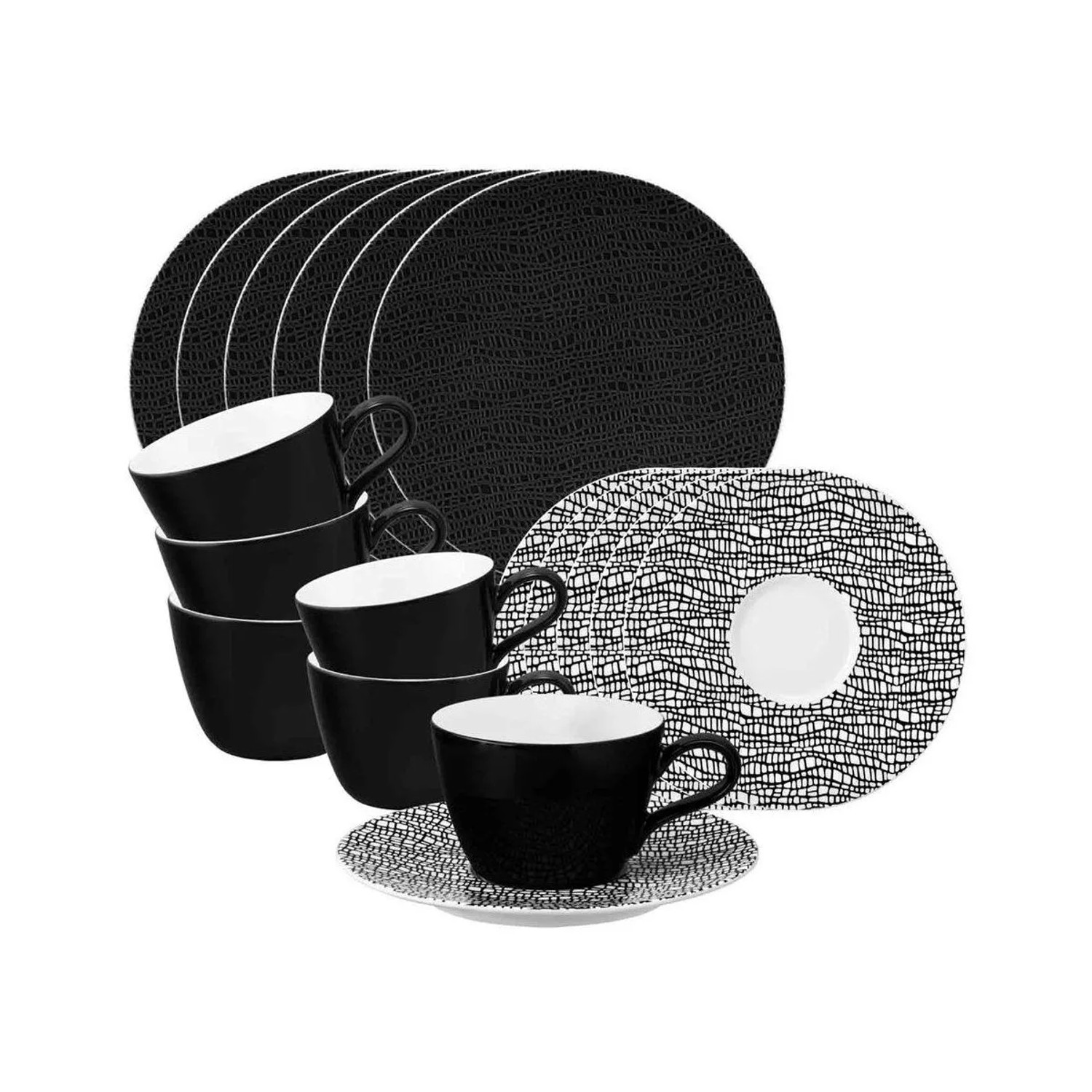 Seltmann Weiden Life Fashion Kaffeeservice 18-teilig Glamorous Black