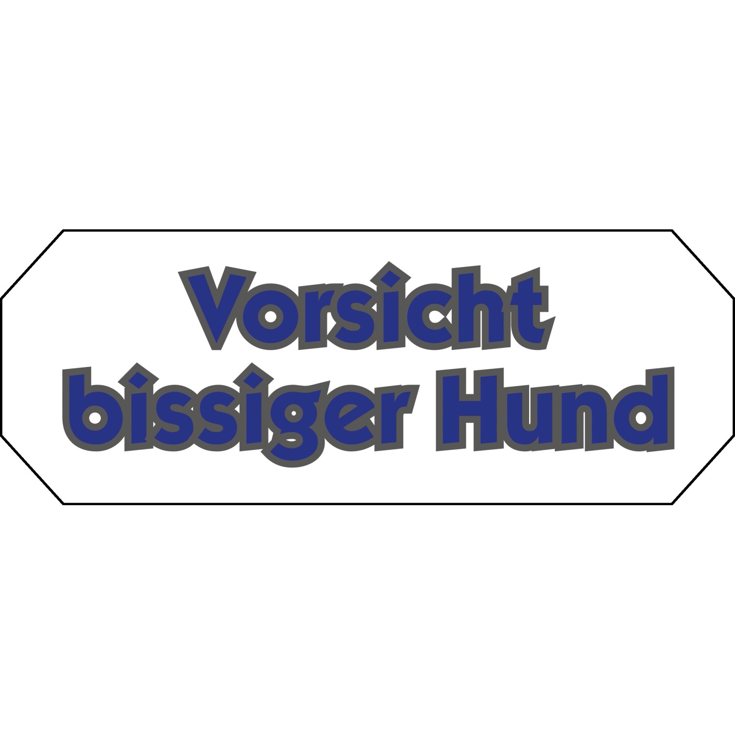 Signum Safety Signs Hinweisschild Vorsicht bissiger Hund 10,7 cm x 4 cm Blau