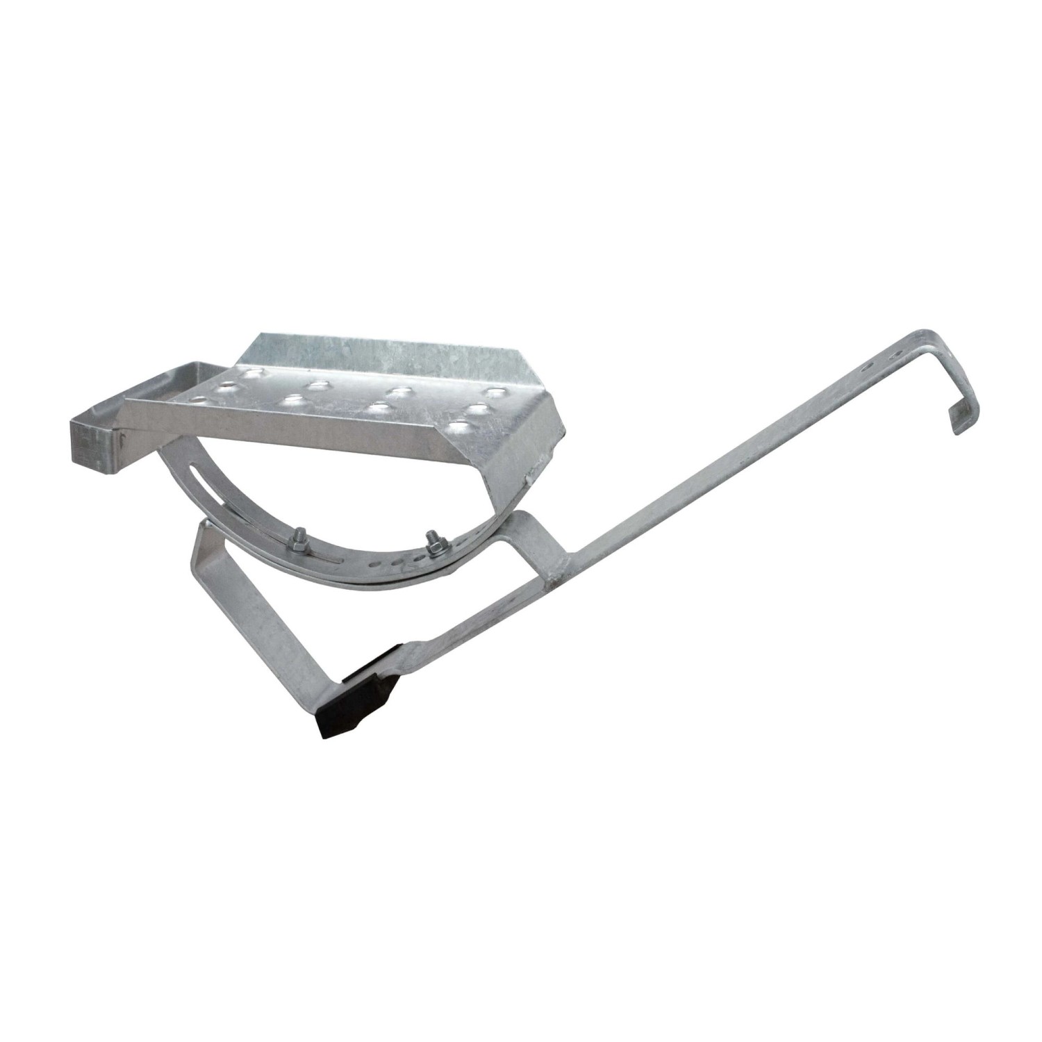 Daprona Dachtritt Set für Flache Dachziegel 25cm Stahl Verzinkt Silber