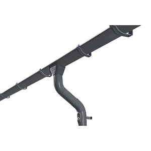 Skan Holz Regenrinnen-Set für Pavillon Cannes, Stahl verzinkt, anthrazitfarben.