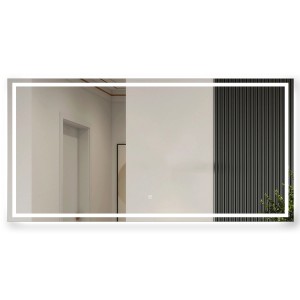 Aica Sanitär Badspiegel 150x80 cm mit LED-Beleuchtung, dimmbar und beschlagfrei.